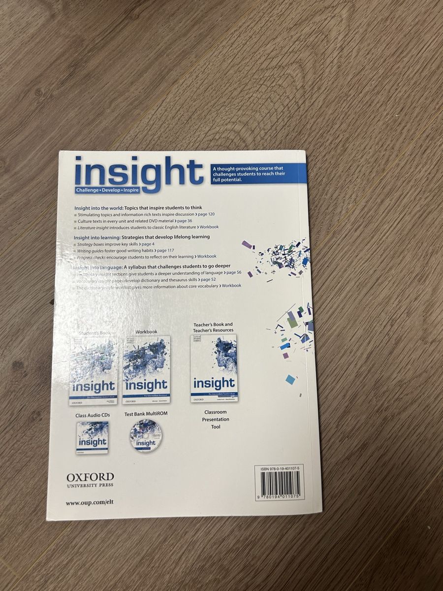 Libri: Insight Pre-Intermediate Student's Book Oxford Buch – Usato da Alterswil FR venduto da kat_cfw8 3
