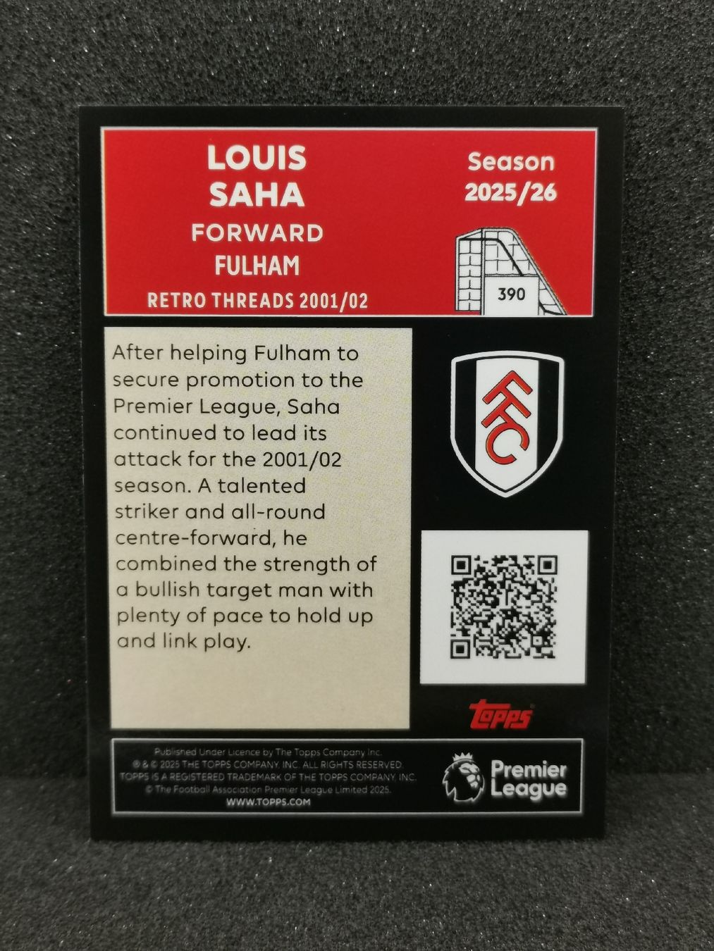 Topps Premier league 2026 Luis Saha Retro Threads (Gebraucht) in ...