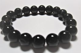 NEU schönes Edelsteinarmband mit natürlichem schwarzem Achat