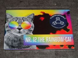 CRYPTO Stamp Nr. 12 RAINBOW CAT Liechtenstein GOLD