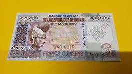 Guinee 5000 Francs - Seltene Banknote aus dem Jahr 1960