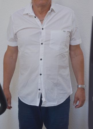 leichtes, weisses Herren Kurzarm Hemd/Shirt von Jack & Jones
