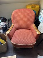 Fauteuil vintage vieux rose
