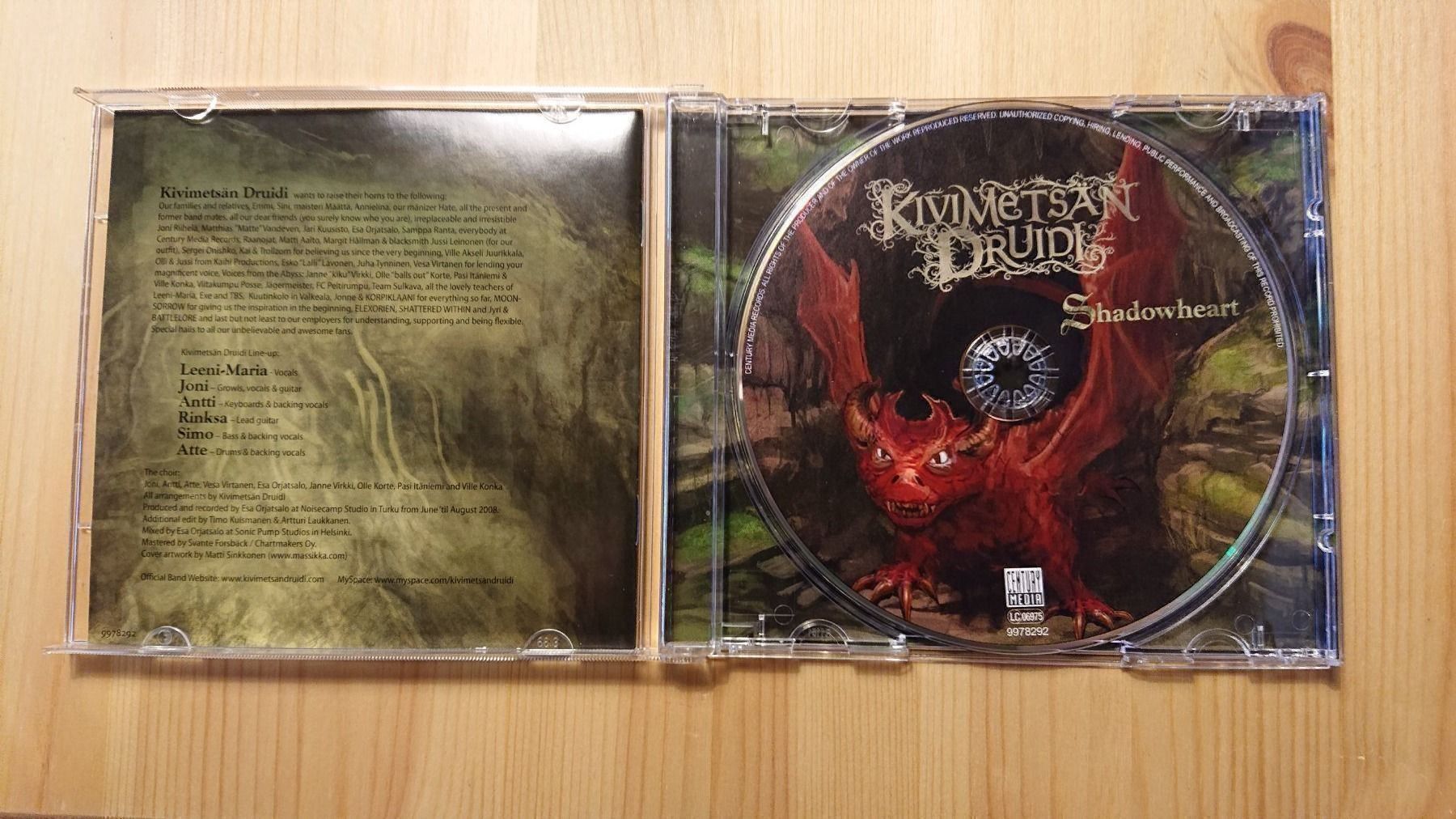 CD: Kivimetsän Druidi - Shadowheart - CD – Usato da Bönigen venduto da Mis1513 1