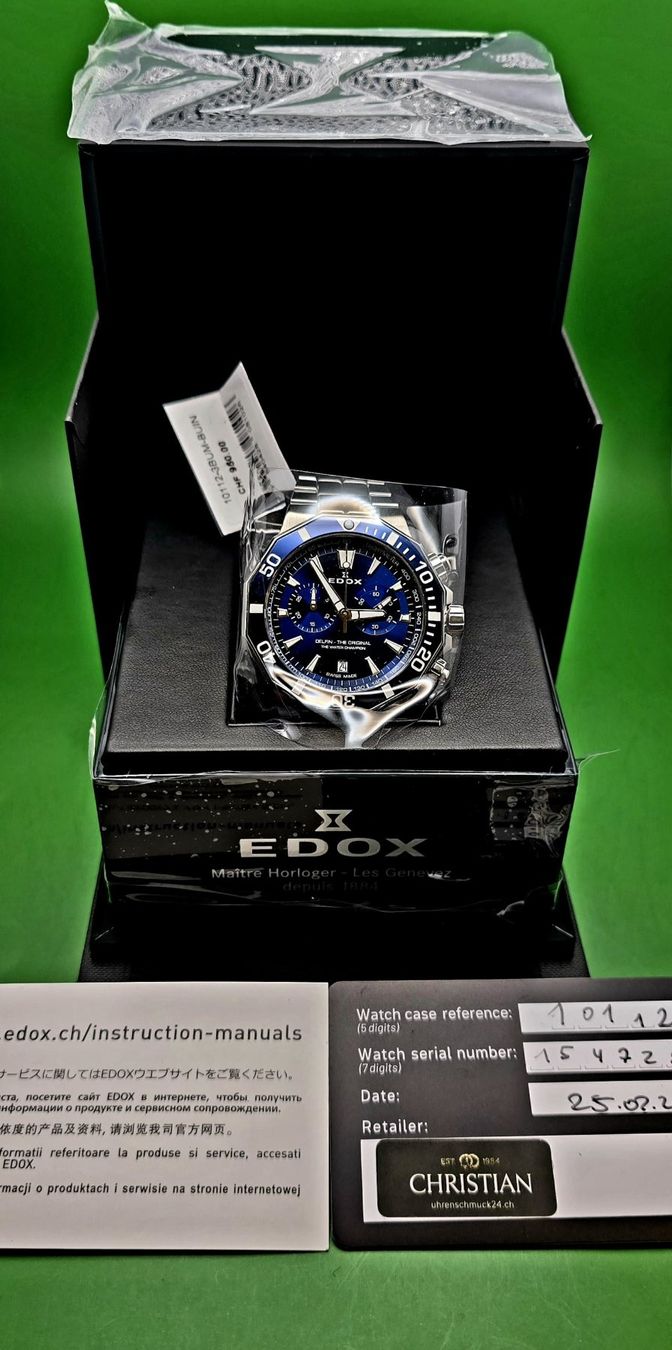 Edox Orologi: EDOX CHRONOMETER DATE HYDRO-SUB SWISS MADE SAPPHI – Nuovo e nell'imballaggio originale da Neftenbach venduto da Taschen-Uhren 4
