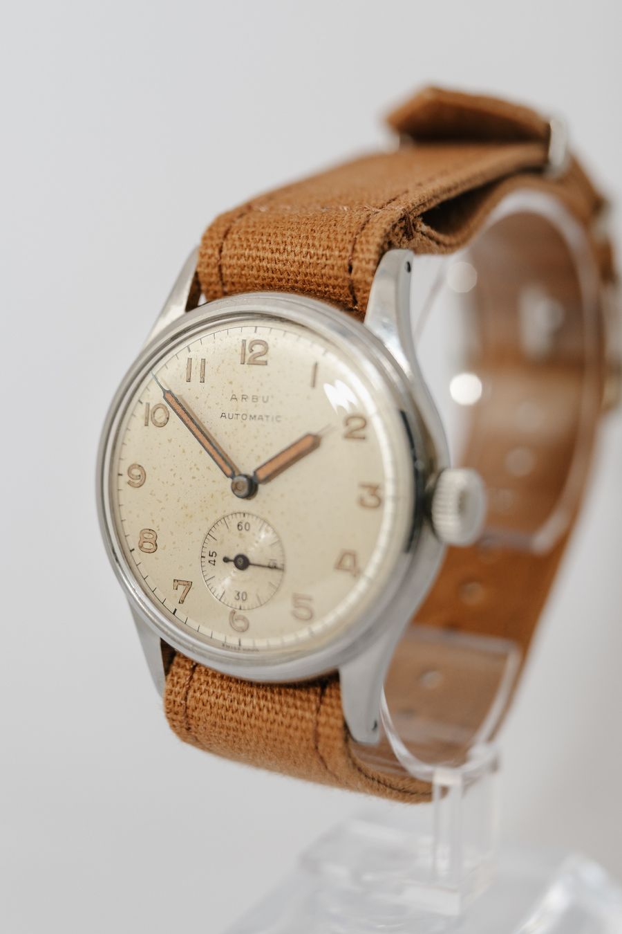 Orologi: Arbu Field Watch Bumper Automatic Radium Dial 34mm 1950s – Usato da Vevey venduto da Vintage_Analog_Goods 4