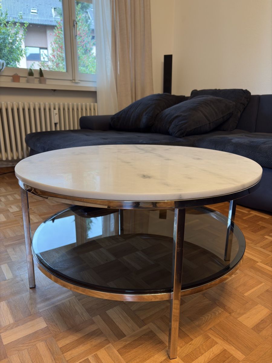 Tische: Marmortisch rund mit Glasablage – Gebraucht aus Bassersdorf von Mojitoboy 2