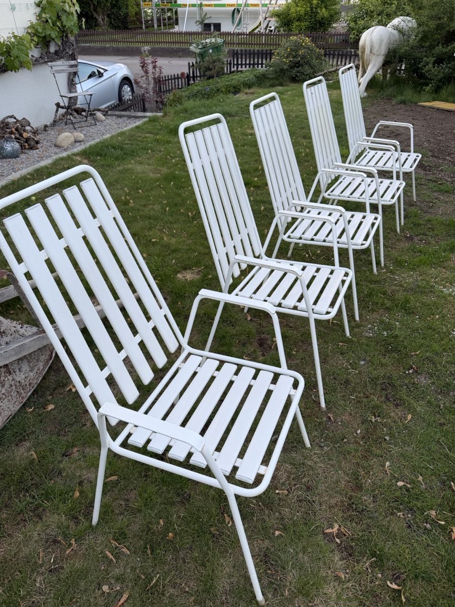 Sedie: 5x Weisse Gartenstühle Metall – Usato da Suhr venduto da BonsaiGutzi
