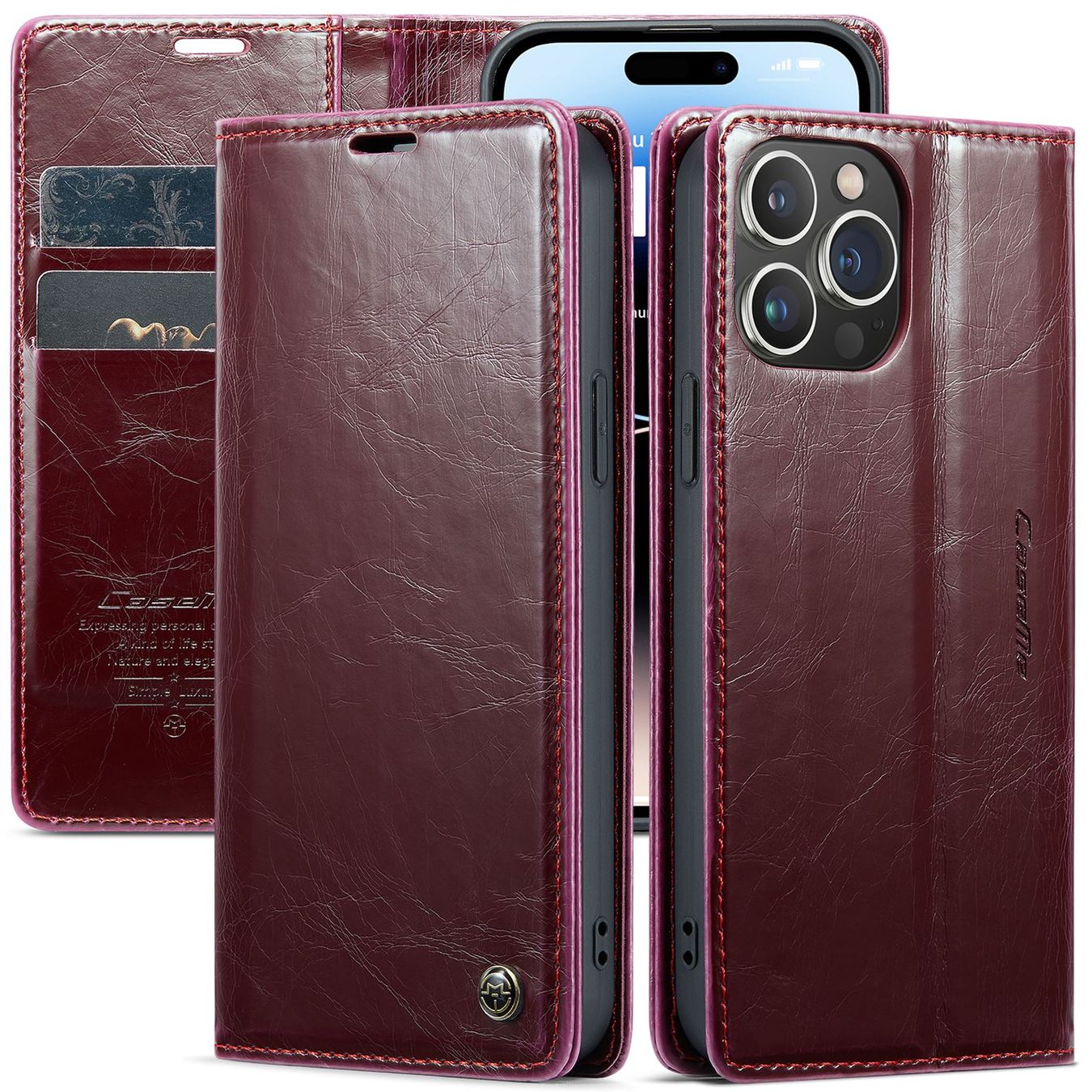 Cover & Protezioni schermo: CaseMe iPhone 14 Pro Leder Luxus Case – Nuovo e nell'imballaggio originale da Zürich venduto da Store-247 1