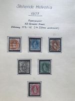 1907, Stehende Helvetia Faserpapier