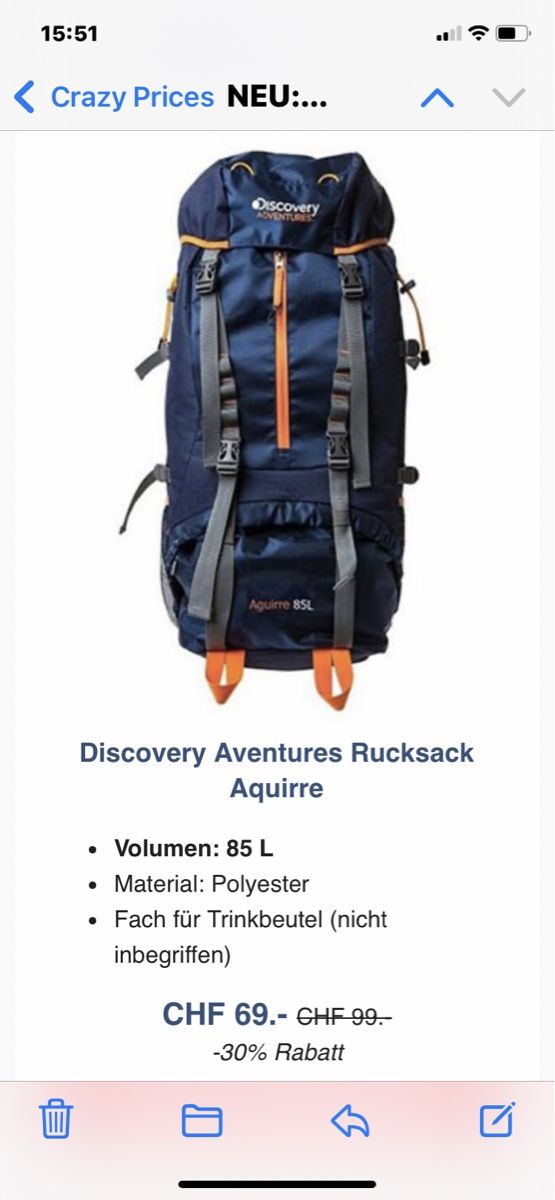 Zaini: Discovery Rucksack – Nuovo (secondo la descrizione) da Bern venduto da Minnie74 1