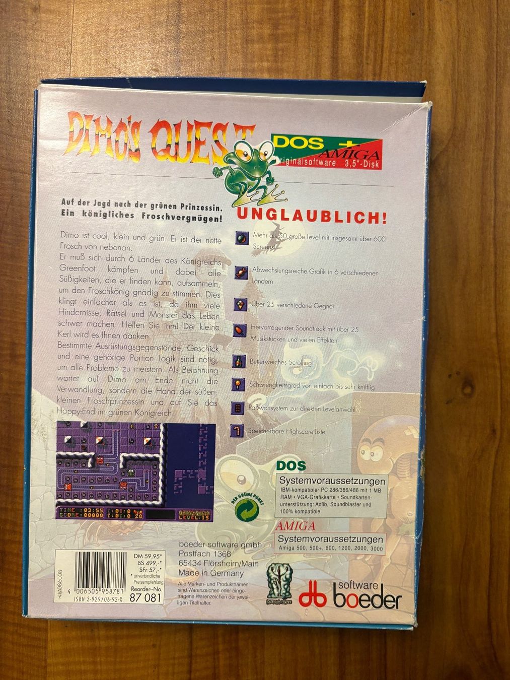 Giochi: Amiga Spiel: Dimo's Quest (Rare) – Usato da Niederhasli venduto da Manuf0 1