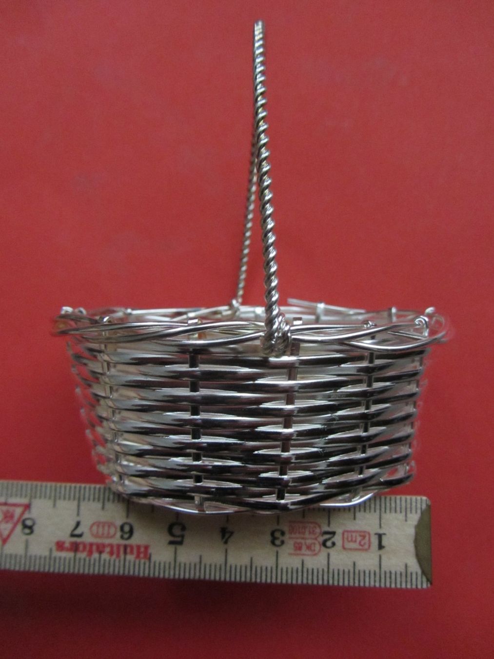 Tutte le decorazioni: 3 Stk. Handgeflochtenes Versilbertes Mini Körbchen / Basket – Nuovo (secondo la descrizione) da Malters venduto da Hausi88 3