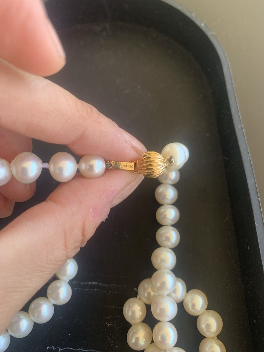 Perles (synthétiques): Echte Perlenkette mit Goldverschluss – Neuf (Voir description) à Kloten par Cleo-2026