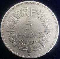 5 Francs Republique Francaise 1950 v. André-Henri Lavrillier