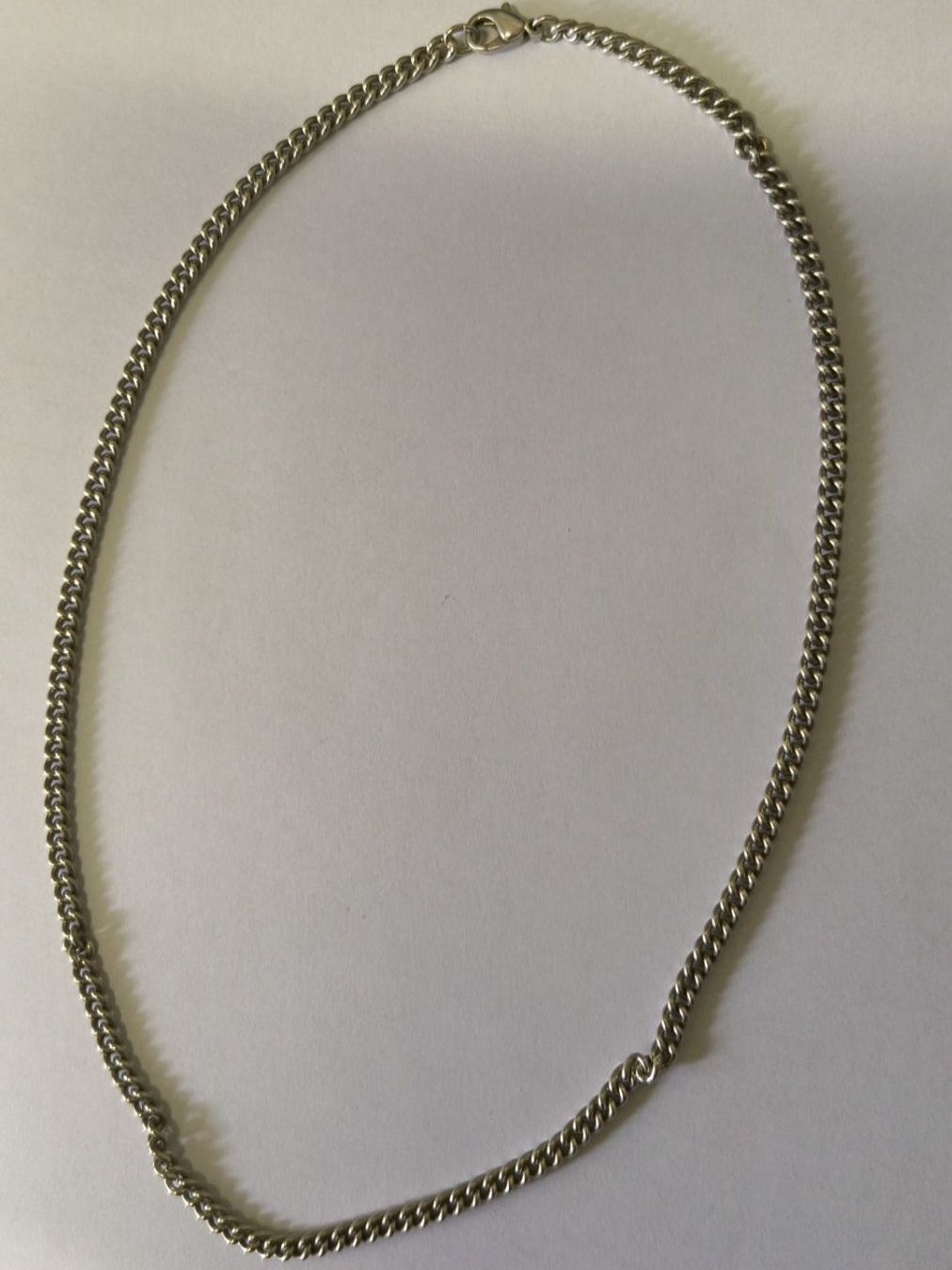 Catenine: Panzerkette 50 cm in 925er Silber – Usato da Grächen venduto da Hel7890