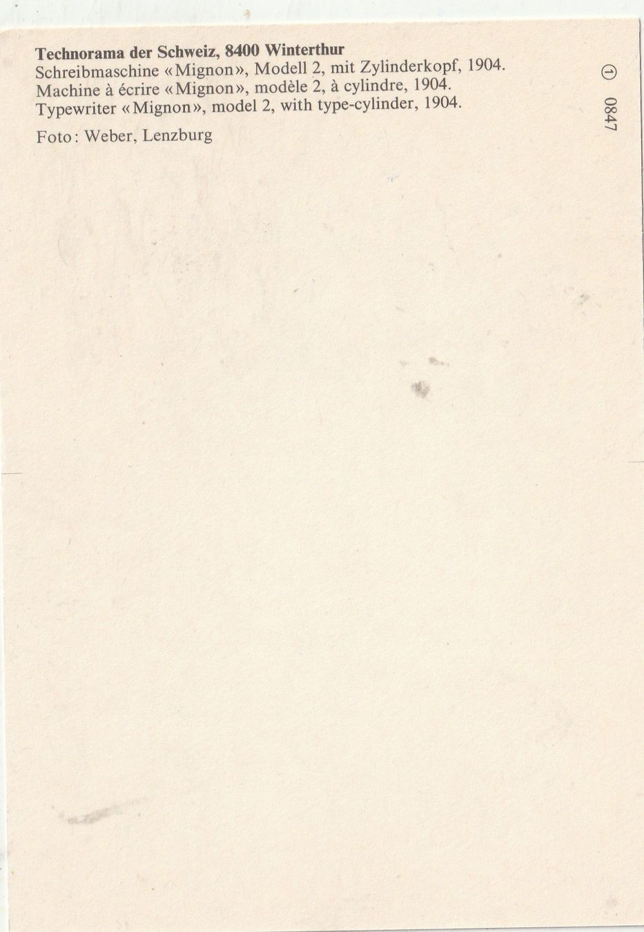 Cartoline postali: Technorama Winterthur – Usato da Lumbrein venduto da made02 1