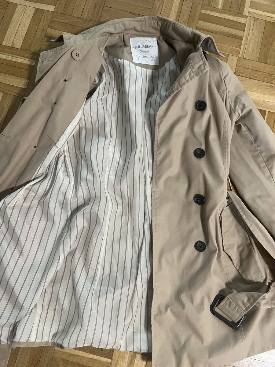 Pull&Bear Cappotti: Pull&Bear Mantel, Gr. S, Beige, Übergangsjacke, Top! – Usato da Baden venduto da Sandra148 1