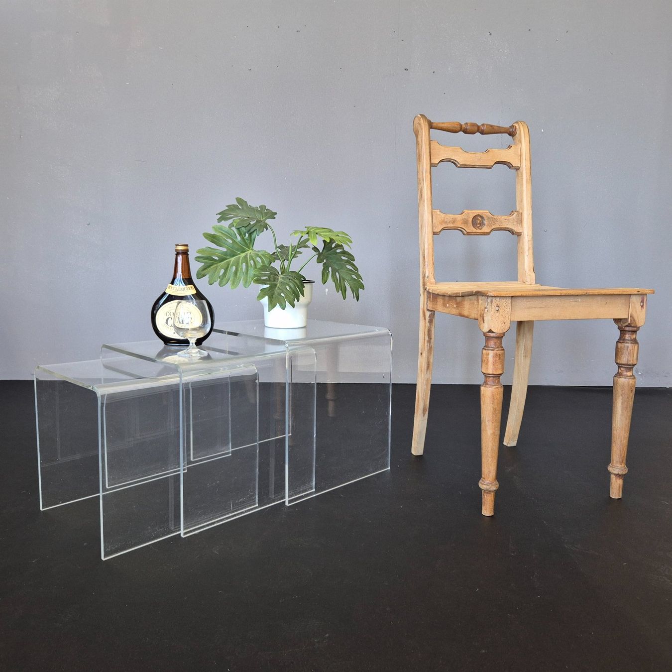 Tavoli: 3er Set 1980 Plexiglas Acryl Coffee-Table Beistelltisch – Usato da Nottwil venduto da Wondewa-Shop 1