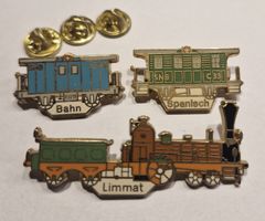 Pin-Set Spanisch-Brötli-Bahn - Limmat & Wagen - Swiss Made