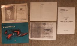 9 große Partituren von Streichquartetten