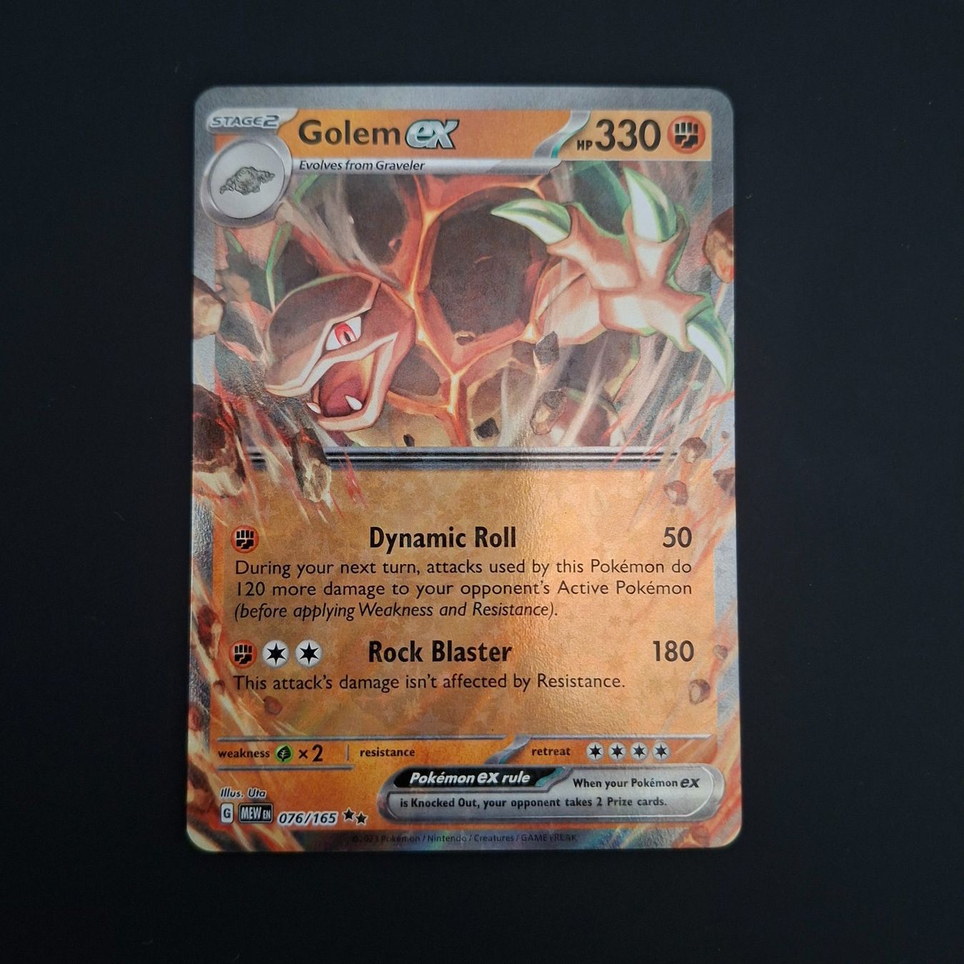 Pokémon Carte collezionabili: Golem EX #076 MEW EN 151 – Usato da Biasca venduto da Sara_Poke123