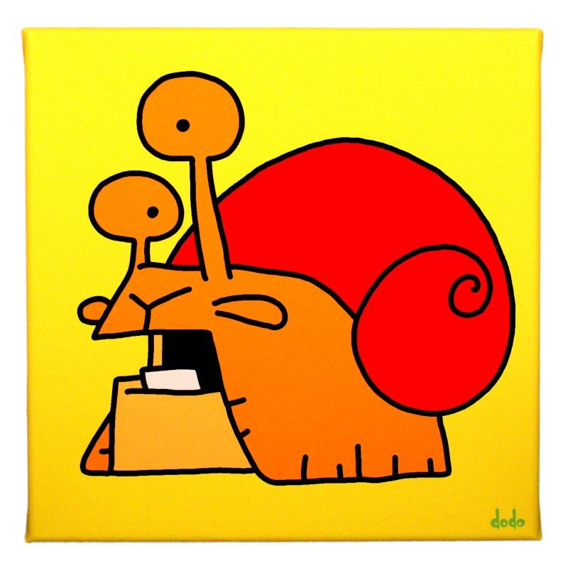 Foto & Immagini: Lustiges Comic Leinwandbild " Schnecke #148 " – Nuovo e nell'imballaggio originale da Winterthur venduto da Dfreudo