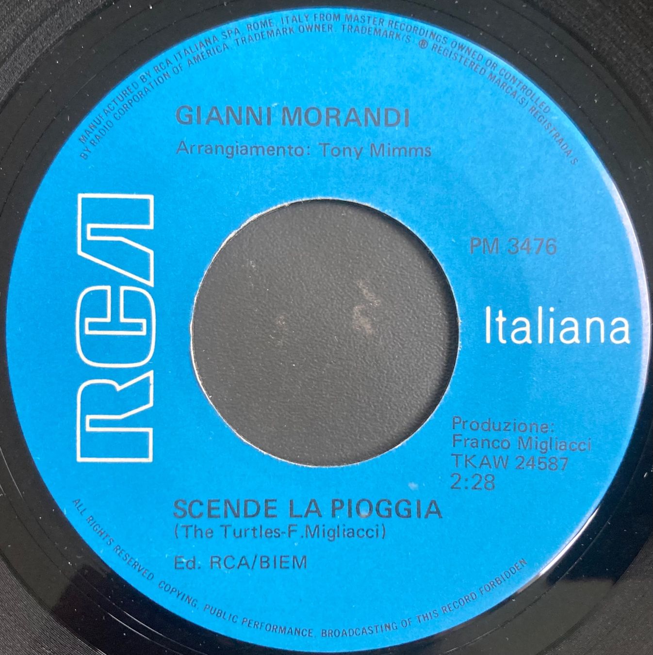 Schallplatten: GIANNI MORANDI - SCENDE LA POGGIA – Gebraucht aus Poliez-Pittet von Newtown-Records 2