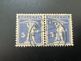 CH 1920 Tellknabe 157 Paar Vollstempel  Bäretswil  (4752)