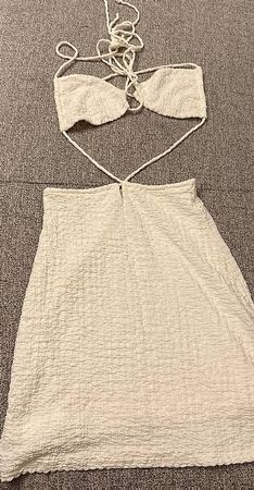 Knappes Strandkleid XS in weiss