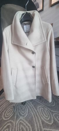 Mango wool blend coat beige size S new with original tags