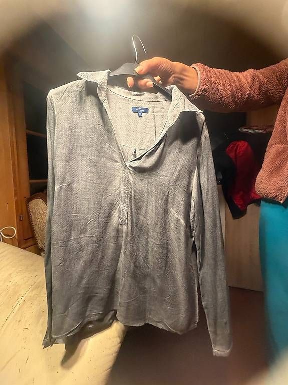 Blusen: Tom Tailor Damenbluse Gr. 36  Grau  Langarm – Gebraucht aus Zweisimmen von sementielle