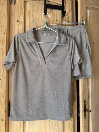 Sommerliches Frottee-Set, kurze Hose & T-Shirt, Gr. S