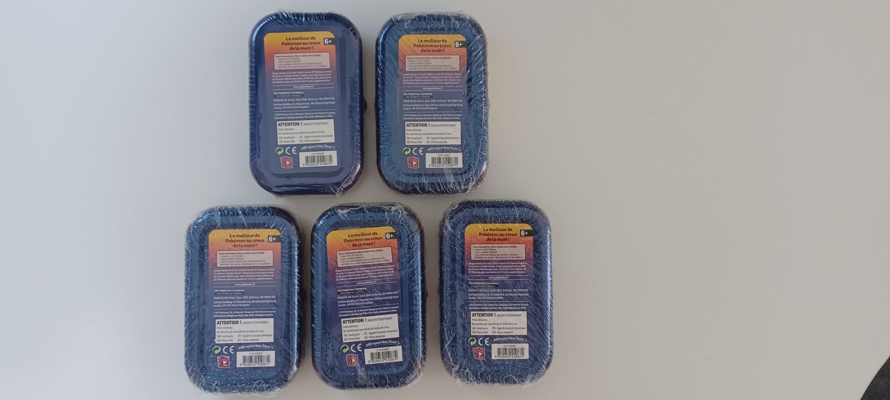 Pokémon Sammelbilder & Trading cards: Lot de 5 Mini-tins Pokémon 2019 FR – Neu (gemäss Beschreibung) aus La Tour de Trême von Lepi_23 1