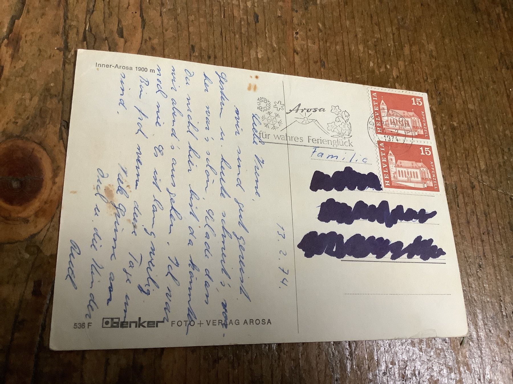 Cartoline postali: Inner Arosa – Usato da Flaach venduto da Monisoldshop 1