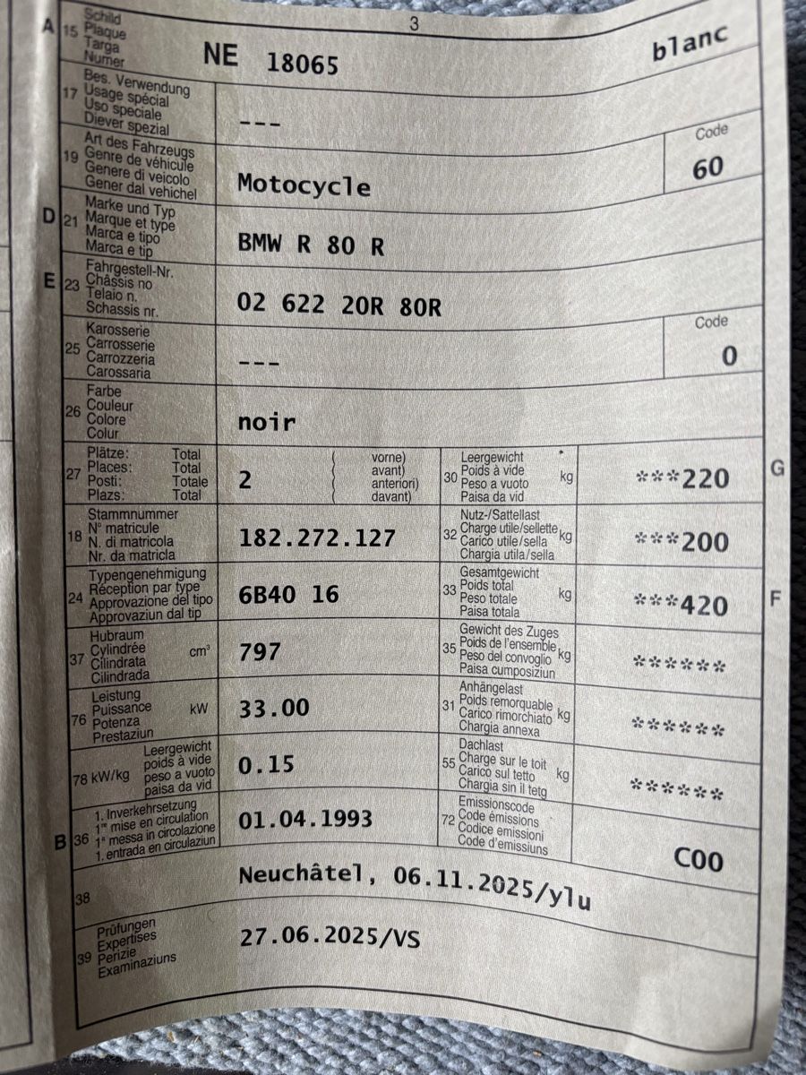 BMW Touring: BMW R80R 1993 avec Powerkit – Usato da Le Landeron venduto da CharlieGilbert 5