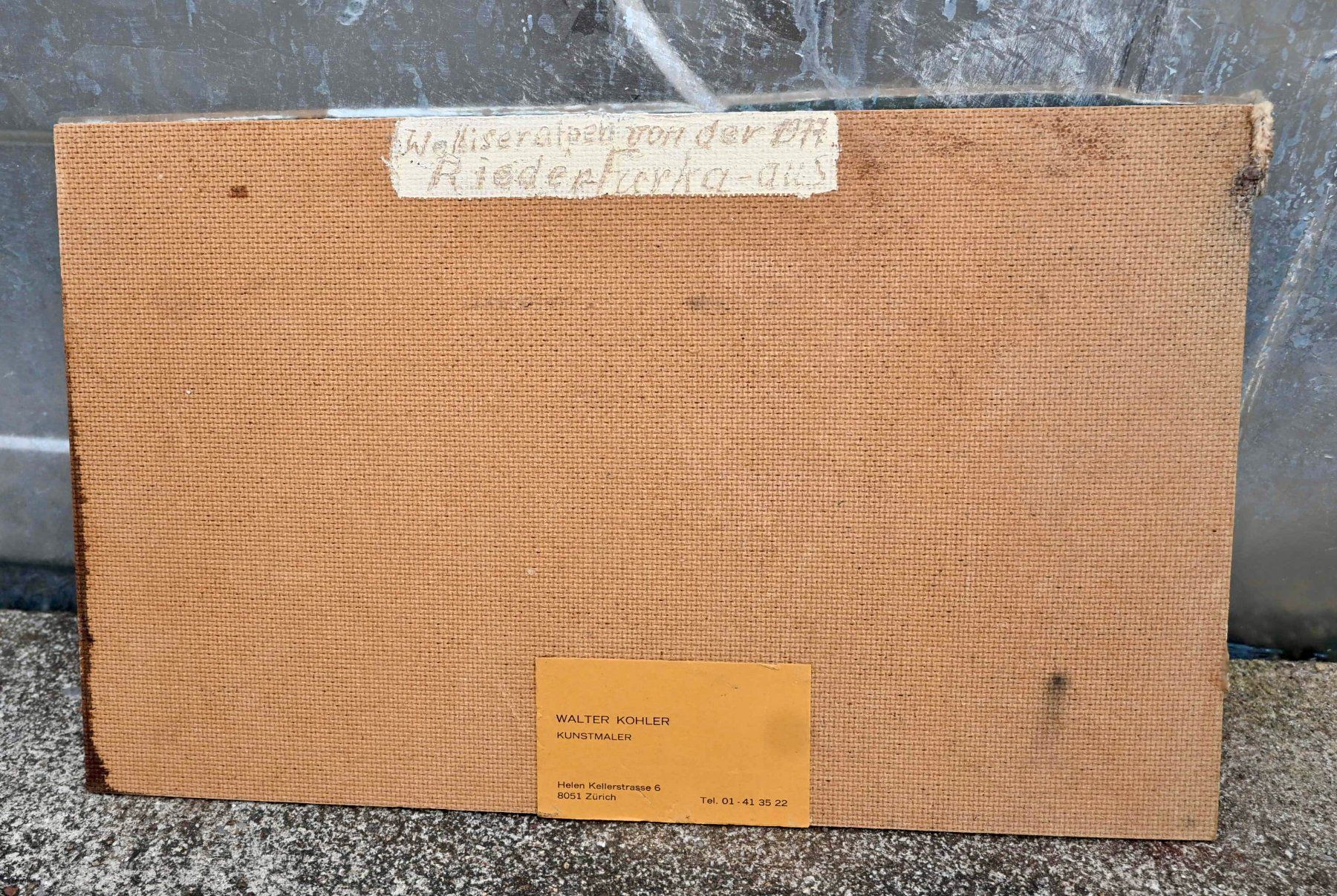 Dipinti: Gemälde - Walliseralpen von der Rieder - Walter Kohler ZH 77 – Usato da Pfaffhausen venduto da mono_rec 1