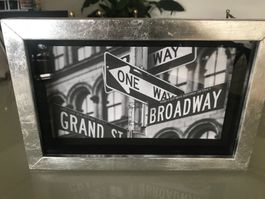 New York Bild  in Schlagmetallrahmen 28,5 x 19