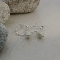 Sterling Silber 925 Halbcreolen mit Charms