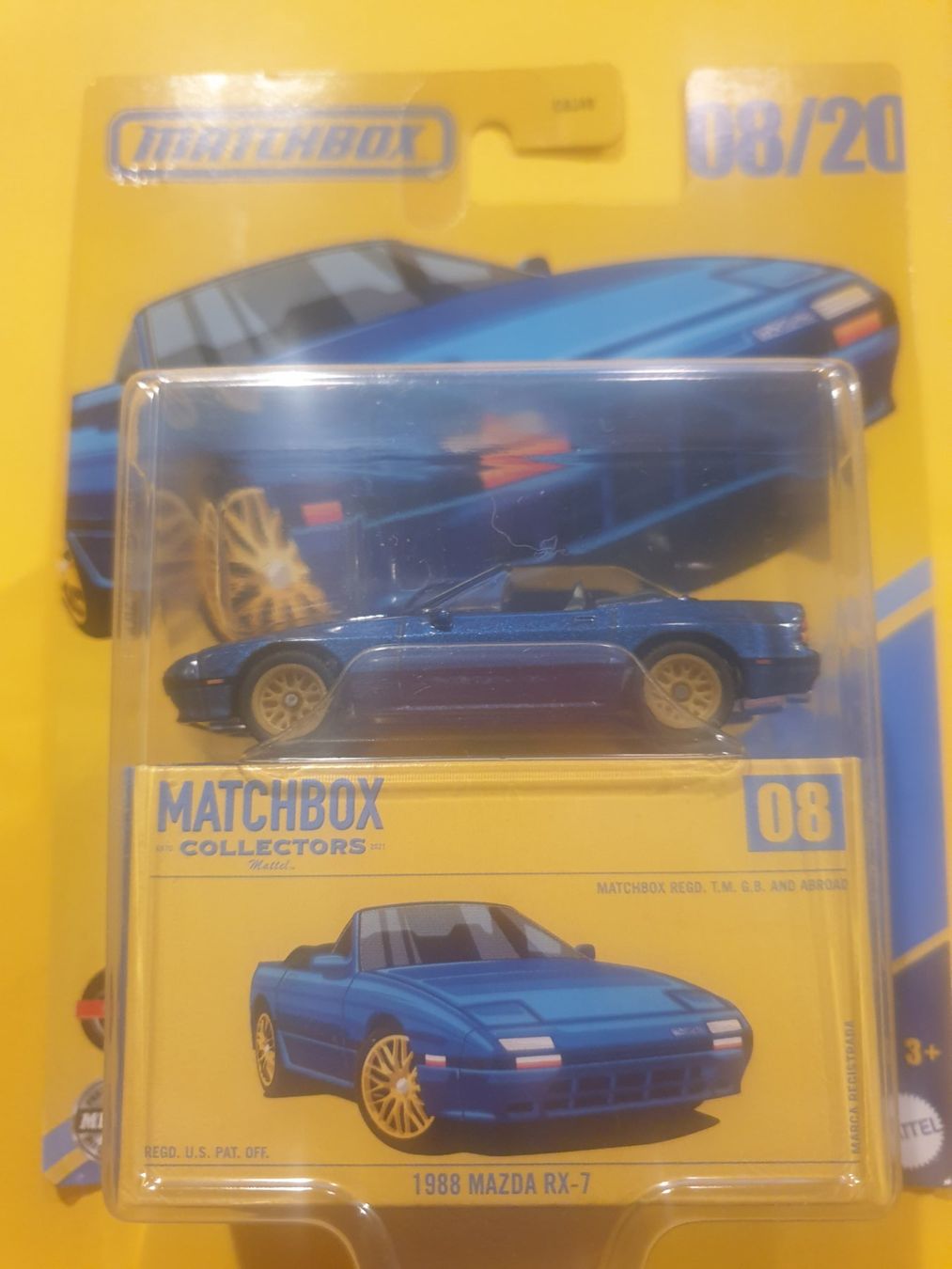 Matchbox Modellini d'auto: Matchbox 1988 MAZDA RX-7 – Nuovo e nell'imballaggio originale da Oftringen venduto da Rotor 1