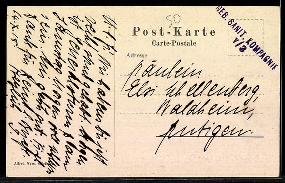Cartoline postali: AK Herbetswil, Ortsansicht mit Kirche – Usato da Berlin venduto da bartko-reher 1