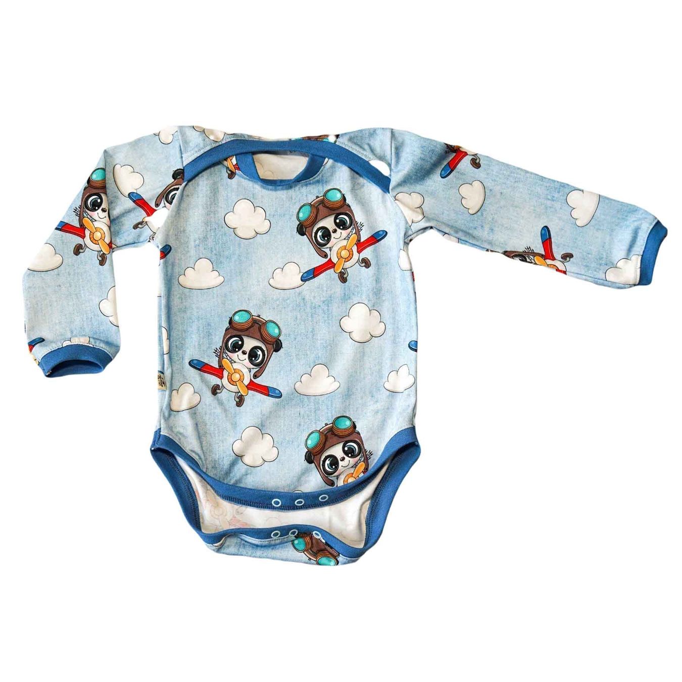 Biancheria intima: Langarm Body mit härzigem Pilot 74/80 - NEU – Nuovo e nell'imballaggio originale da Zürich venduto da sambaum
