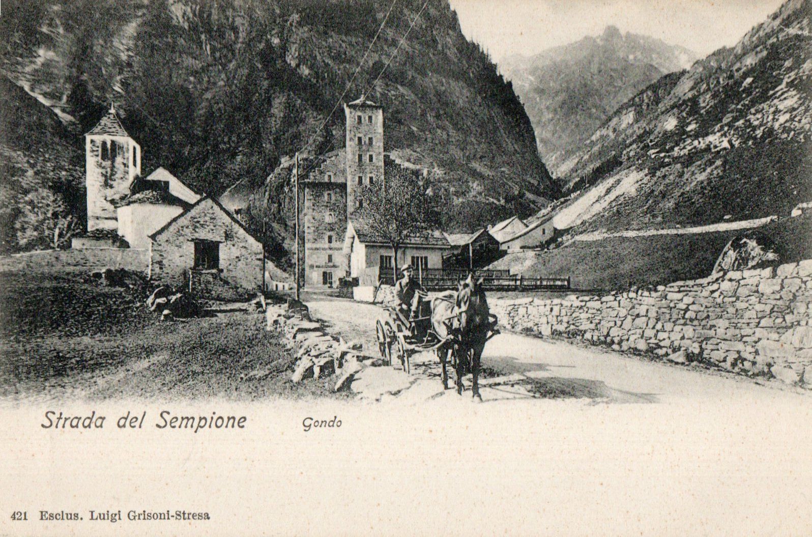 Cartoline postali: Gondo - Strada del Sempione – Nuovo (secondo la descrizione) da Melano venduto da pisonsdro