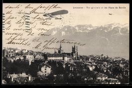 Lausanne, Vue générale et les Alpes de