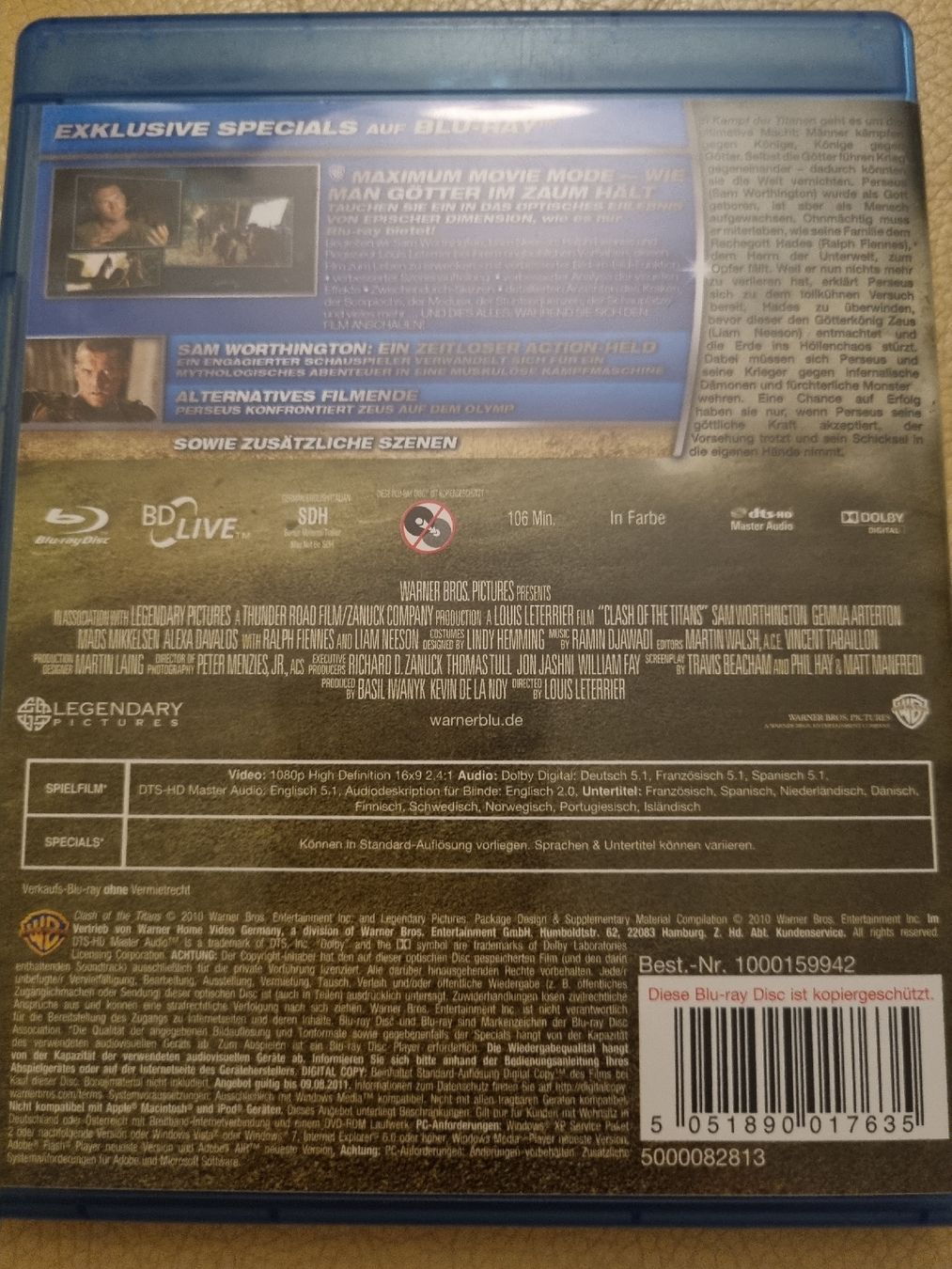 Alle DVDs: Blu-ray Kampf der Titanen – Gebraucht aus Thierachern von rob_xm6d 1