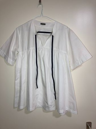 Sommer Tunika Bluse, Gr. S, Weiss