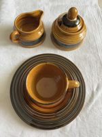 Kaffeegeschirr Keramik 15 teilig braun guter Zustand