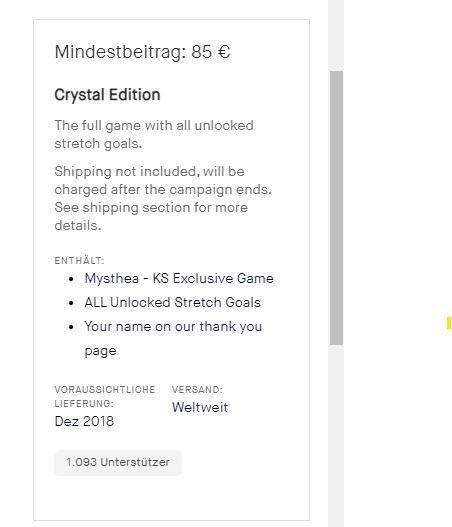 Giochi: MYSTHEA (Kickstarter Version) Neu! – Nuovo e nell'imballaggio originale da Luzern venduto da Blue-Moon 3