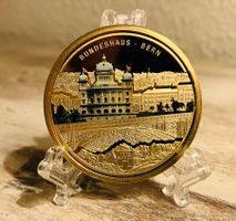 Meine Schweiz vergoldete Medaille BUNDESHAUS BERN