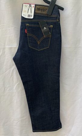 Jeans 3/4 LEVI'S foncé red tab girls standard neuf W30 L20